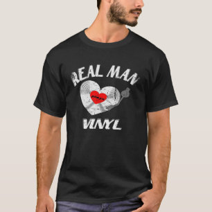 T-shirt Les vrais hommes aiment les disques vinyles DJ mus