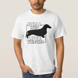 T-shirt Les vrais hommes aiment les Wieners