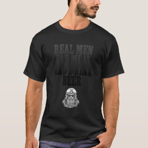 T-shirt Les vrais hommes mangent de la viande anti Vegan