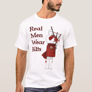 T-shirt Les vrais hommes portent des kilos amusants écossa