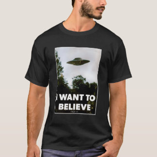 T-shirt Les X-Files Je Veux Croire À L'Affiche De Ufo