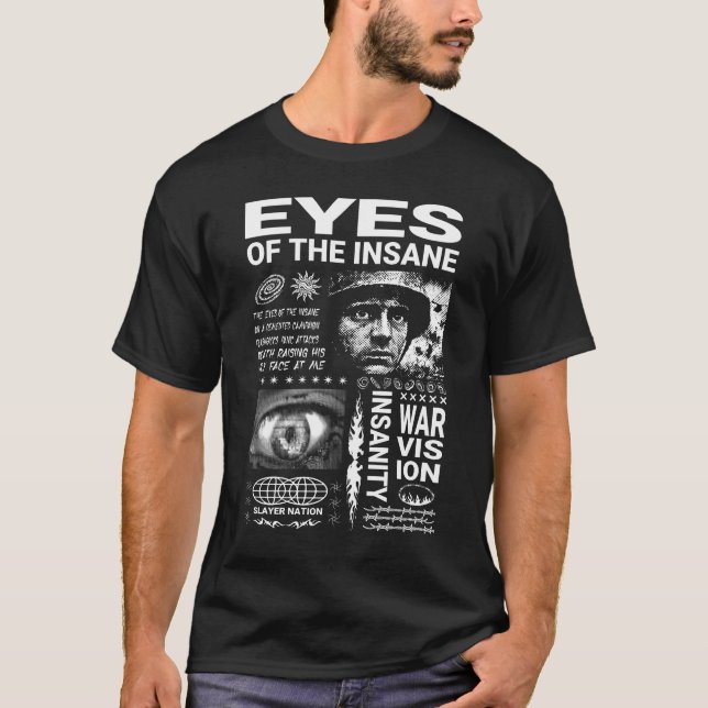T-shirt Les yeux des fous - Vision de guerre Métal lourd (Devant)