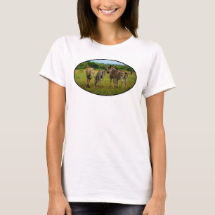 T-shirt Les zèbres africains dans un cadre naturel