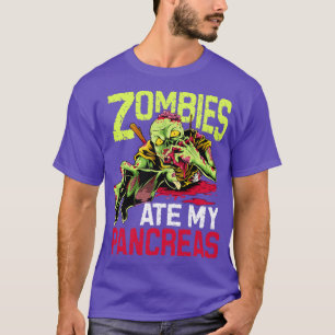 T-shirt Les zombies mangent mes ancêtres drôle Diabète