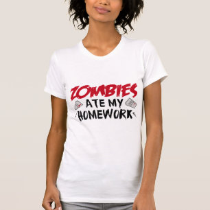 T-shirt Les zombies ont mangé mes devoirs
