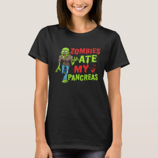 T-shirt Les zombies ont mangé mon pancréas T1D diabète de 