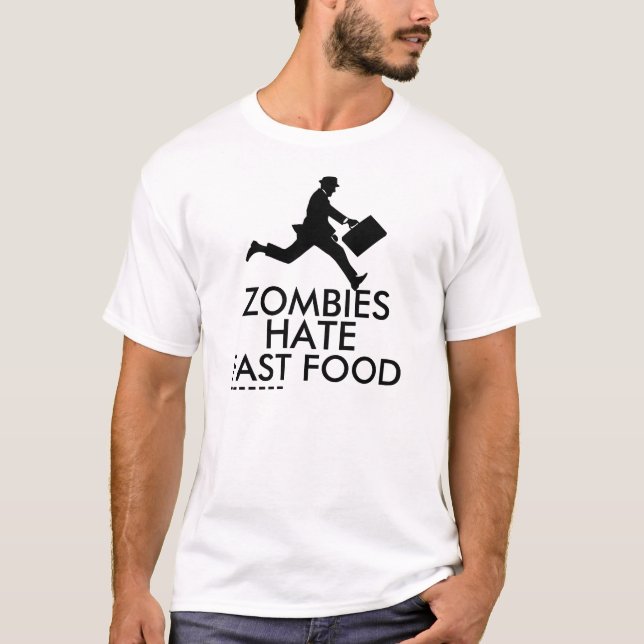 T-shirt Les zombis détestent les aliments de préparation (Devant)