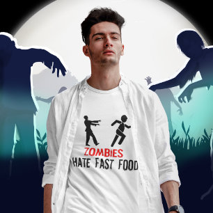 T-SHIRT LES ZOMBIS DÉTESTENT LES ALIMENTS DE PRÉPARATION