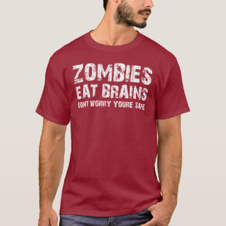 T-SHIRT LES ZOMBIS MANGENT DES CERVEAUX NE VOUS INQUIÈTENT