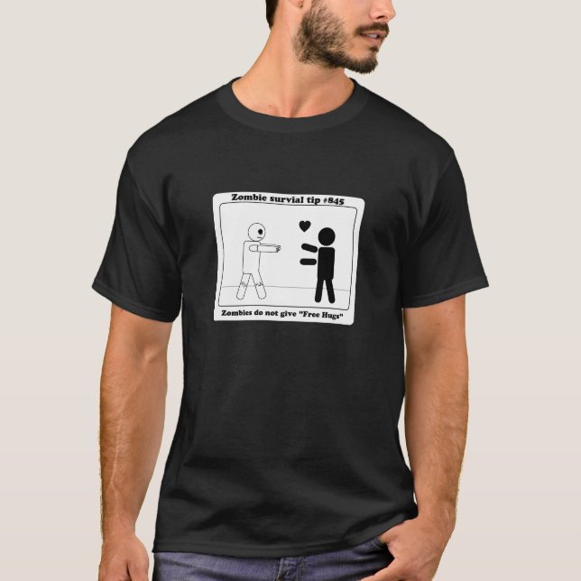 T-shirt Les zombis ne donnent pas les étreintes libres (Devant)