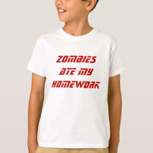 T-SHIRT LES ZOMBIS ONT MANGÉ MON TRAVAIL