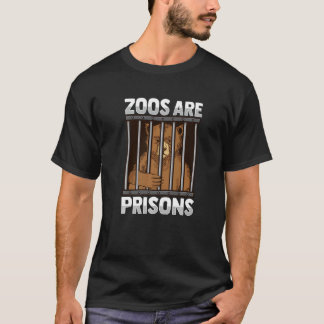 T-shirt Les zoos sont des prisons Conception pour un milit