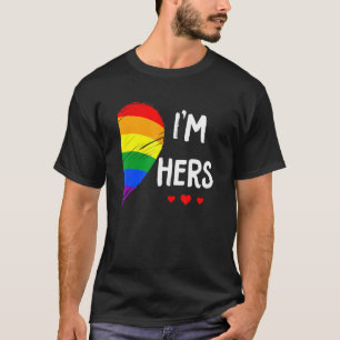 T-shirt Lesbian Couple Coeur Im Hers Correspondant Gay Lgb