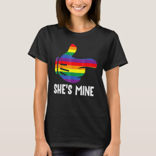 T-shirt Lesbian Couple She's Mine I's Hers ing LGBT Pride