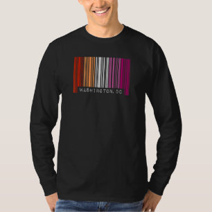 T-shirt Lesbian Gay Barcode Pride Washington Dc Queer Aest