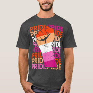 T-shirt Lesbian Pride Pride LGBT Pride Fist Lesbian Flag L
