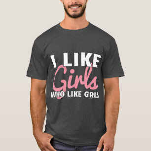 T-shirt Lesbienne Femme Butch Gay Femme J'Aime Les Filles 