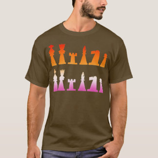 T-shirt Lesbienne Joueuse d'échecs LGBTQ Jeu Gay pride LGB