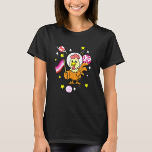 T-shirt Lesbienne poule dans l'espace Lesbienne