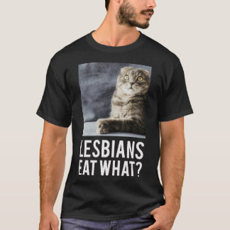 T-shirt Lesbiennes mangent quoi amie