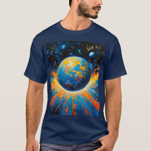 T-shirt l'espace déplacé par la musique