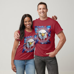 T-shirt L'Esprit de 1776, 2026 L'Aigle Rouge de Feu d'Amér