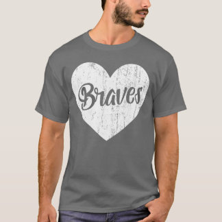 T-shirt L'esprit de fan de sport de l'école Braves Mascott