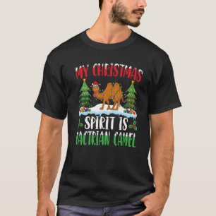 T-shirt L'Esprit De Noël Est Un Camel Bactrien Portant Pèr
