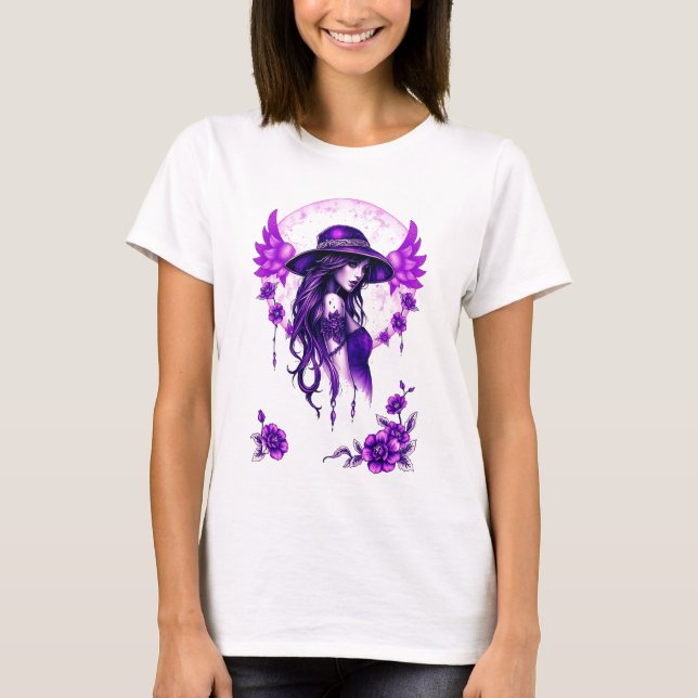 T-shirt L'essence de la femme : grâce, force et beauté (Devant)