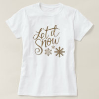 "Let it Snow" Parties scintillant d'or de Noël