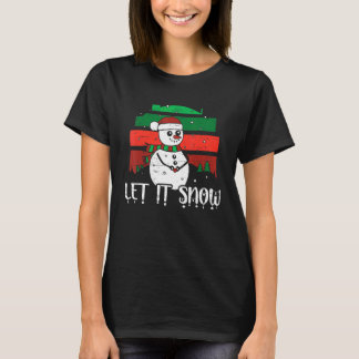 T-shirt Let It Snow Santa Claus Snowman Holidays