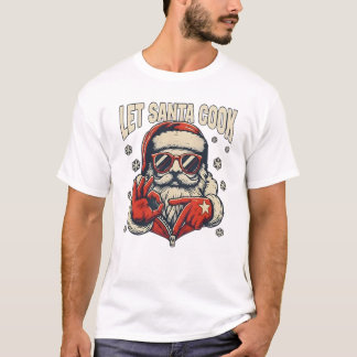 T-shirt Let Santa Cook Six Seven Meme Cool Christmas