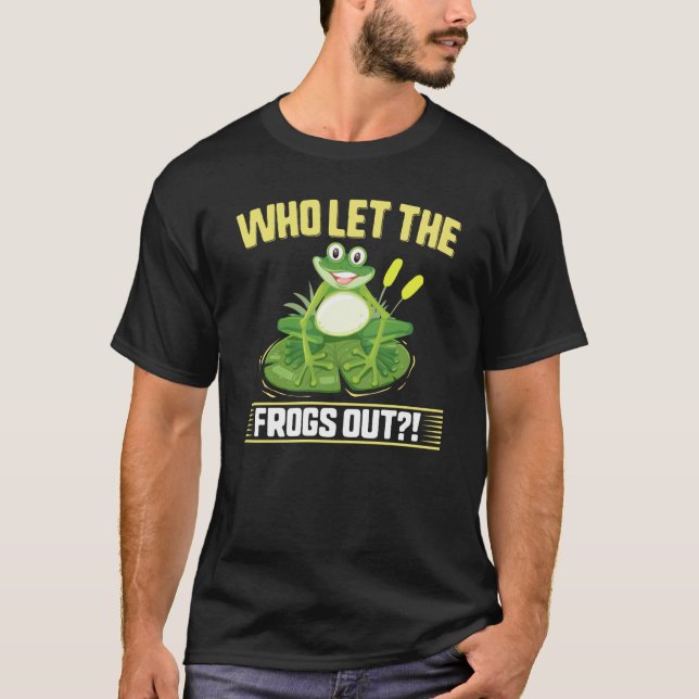 T-shirt Let The Frogs Out Plague Pesach Passover Cute Grap (Devant)