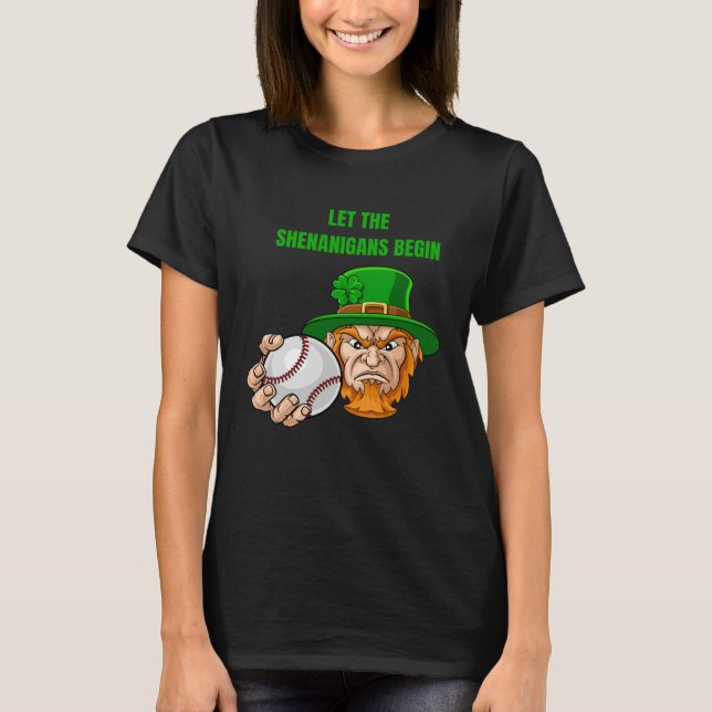 T-shirt Let The Shenanigans Begin Baseball St Patrick's Da (Devant)