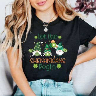 T-shirt Let the Shenanigans Begin Gnome St. Patrick’s Day