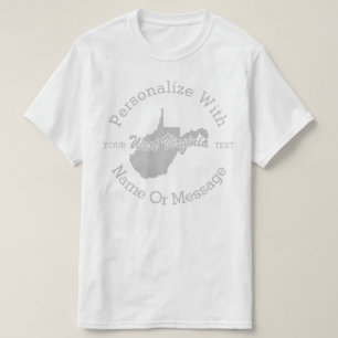T-shirt L'état de la Virginie Occidentale A PERSONNALISÉ