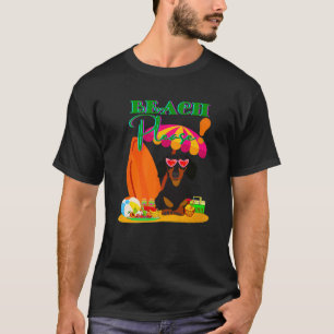 T-SHIRT L'ÉTÉ DACHSHUND CADEAU AMUSANT WIENER DOG BEACH PL