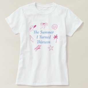 T-shirt L'été où j'ai eu treize ans Plage de coquillages