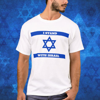 T-shirt L'étoile juive de David Drapeau Stand avec Israël