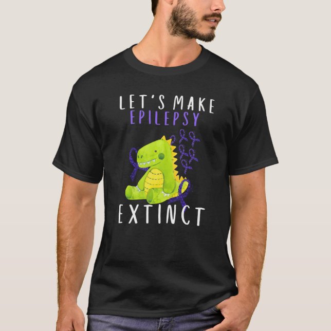 T-shirt Lets Epilepsy Extinct Kid Mom Dad Epilepsy Awarene (Devant)