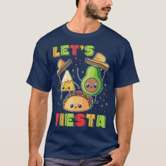 T-shirt Lets Fiesta Avocado Et Tacos Cinco De Mayo Meican