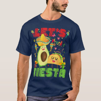 T-shirt Lets Fiesta Avocado Et Tacos Cinco De Mayo Meican