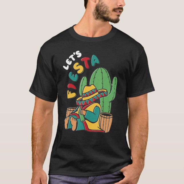 T-shirt Let's Fiesta Cinco de Mayo Mexican Fiesta Cinco de (Devant)