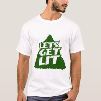 T-shirt "Let's Get Lit" Funny Christmas Tree Holiday Party