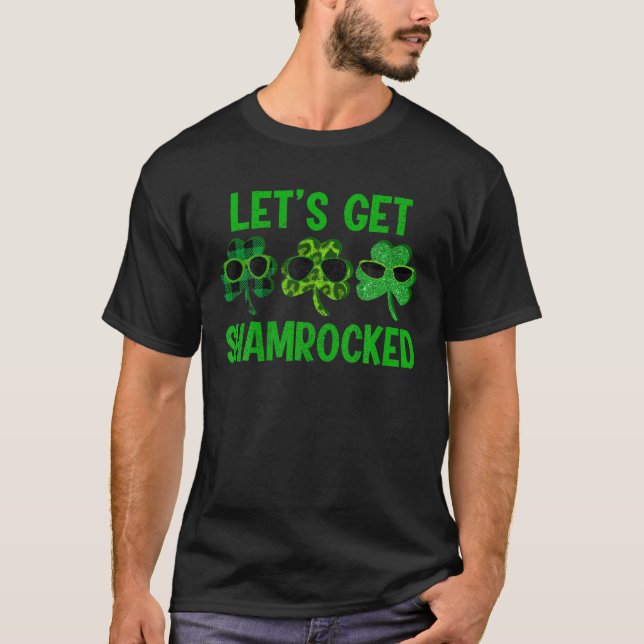 T-shirt Let's Get Shamrock Green Leopard St Patrick's Day (Devant)