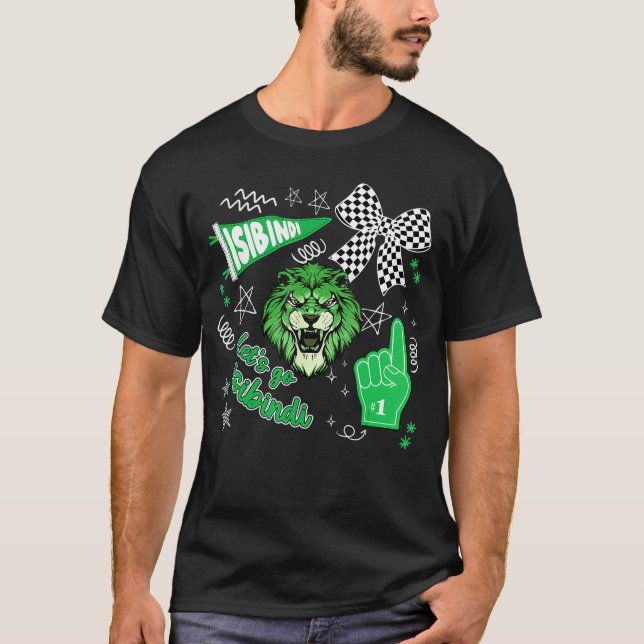 T-shirt Lets Go Isibindi Retro Cheering School Spirit retr (Devant)