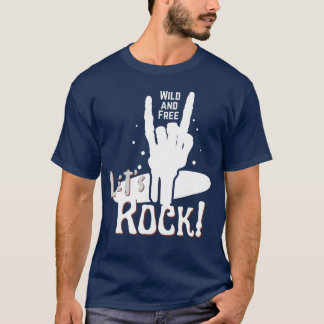 T-shirt Lets Rock Music Loversshirt retro