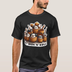 T-shirt "Lets Wok and Roll" Somme de Dim drôle