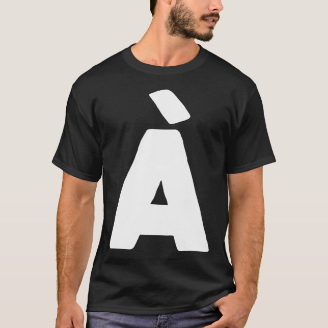 T-shirt Letter À big and bold white (Devant)
