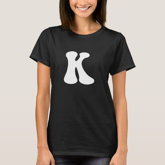 T-shirt Letter K Capital Alphabet Team Groups Costume Matc (Devant)